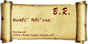 Bodó Rózsa névjegykártya
