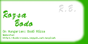 rozsa bodo business card